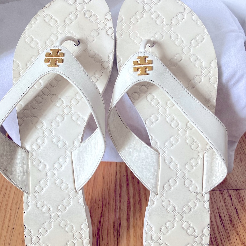 Tory Burch White Sandals